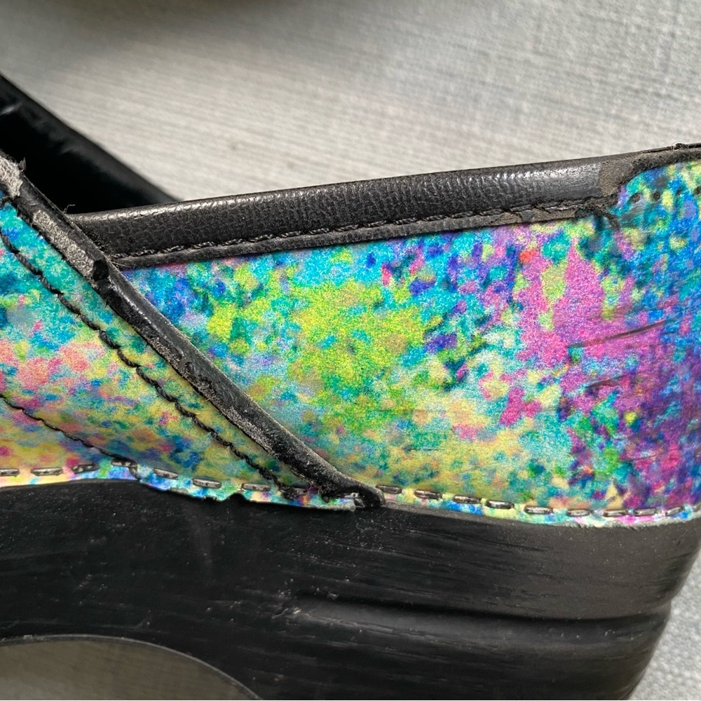 Dansko Watercolor Clogs Shoes Sz. 8.5 / 39 - Picture 6 of 12